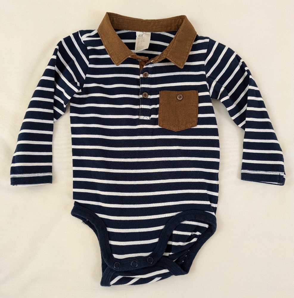 H&M Collar Onesie -6/9 mo